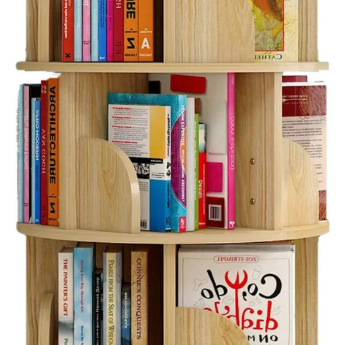 U BUY - Estantería giratoria de 4 capas partición almacenamiento