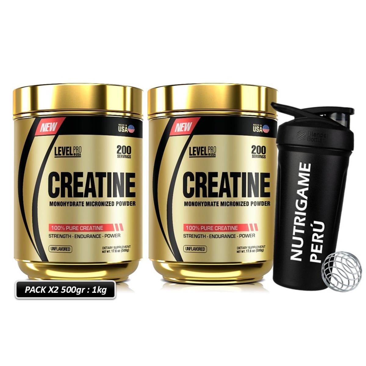 LEVEL PRO - Creatina Level Pro 1Kg Creatina Monohidratada 100% Pure Creatine
