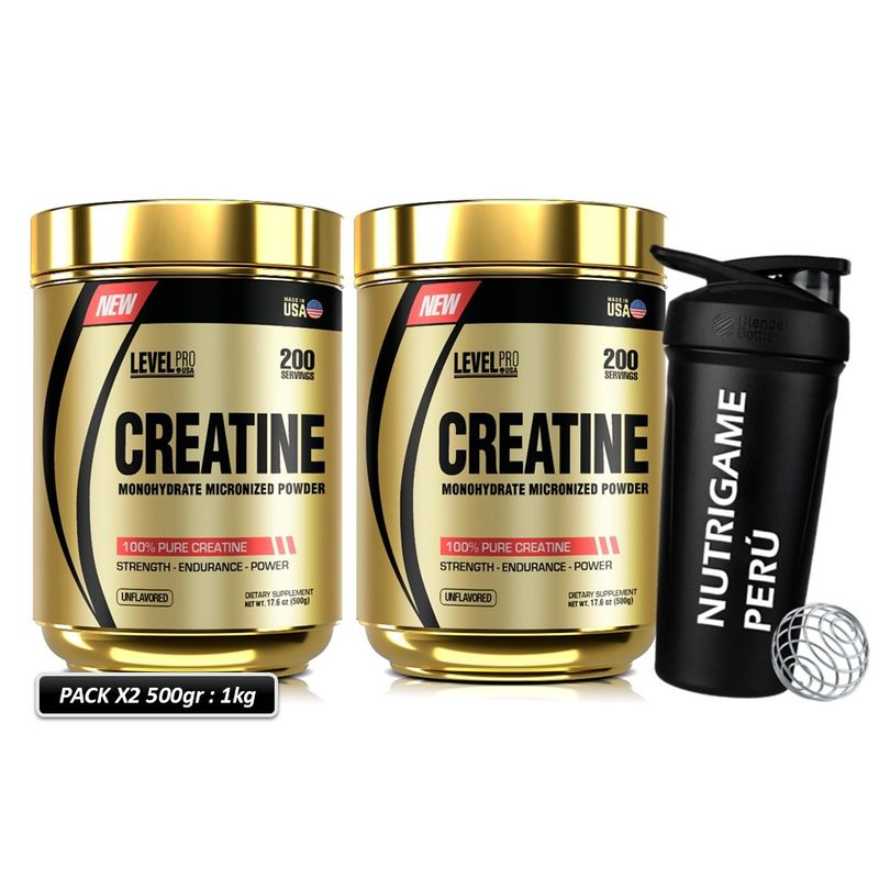 LEVEL PRO - Creatina Level Pro 1Kg Creatina Monohidratada 100% Pure Creatine