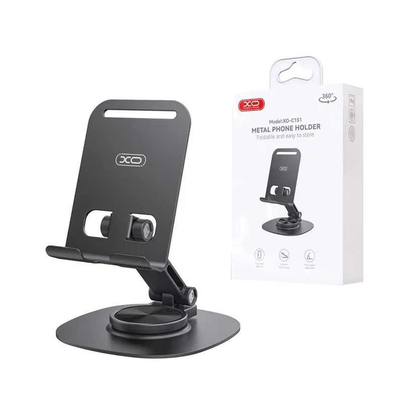 XO - Soporte Metálico De Escritorio XO-C151 Para Celular O Tablet Gris