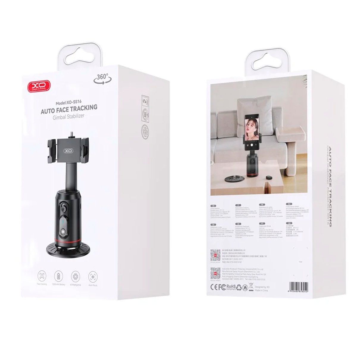 XO - Trípode Inteligente Seguimiento Automático 360 Lector Gestos XO Ss16