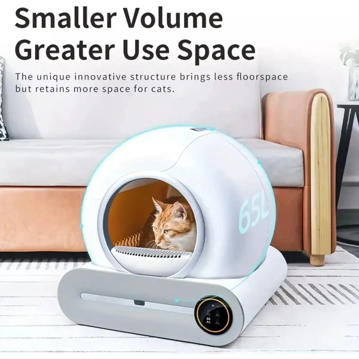 U BUY - Arenero Robot Automático Para Gatos 2.0 Wifi Color Blanco