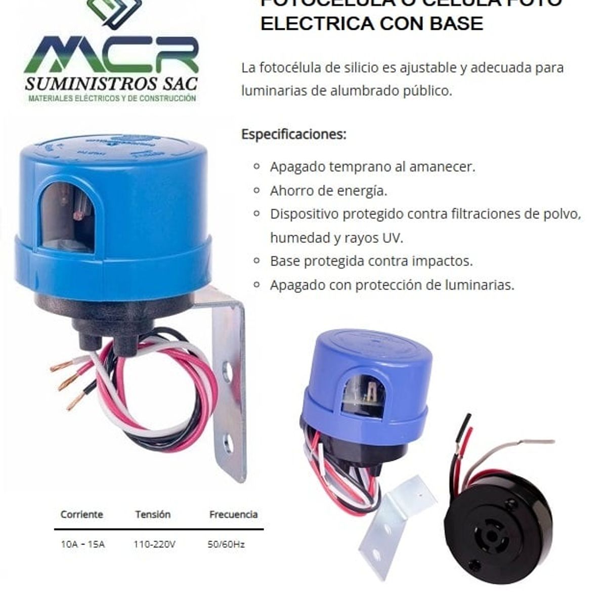 GENERICO - FOTOCELULA  CELULA FOTO ELECTRICA O CONTROLADOR FOTOELECTRICO