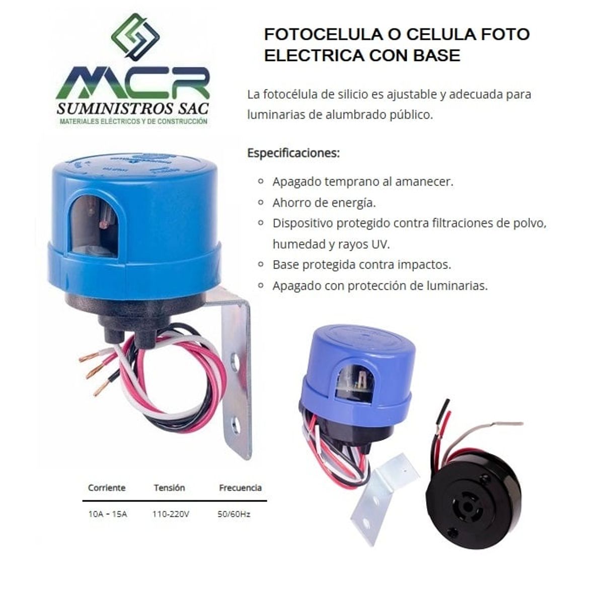 GENERICO - FOTOCELULA  CELULA FOTO ELECTRICA O CONTROLADOR FOTOELECTRICO