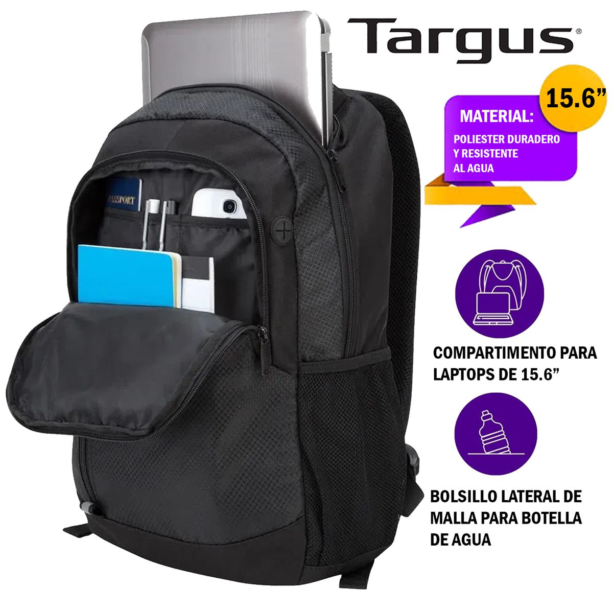 TARGUS - MOCHILA TARGUS CITY 156 BLACK