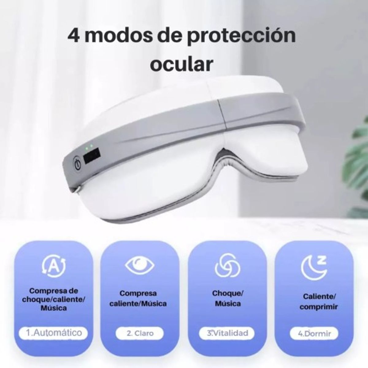 SEISA - Masajeador De Ojos Con Calor Y Compresión Relajación Total