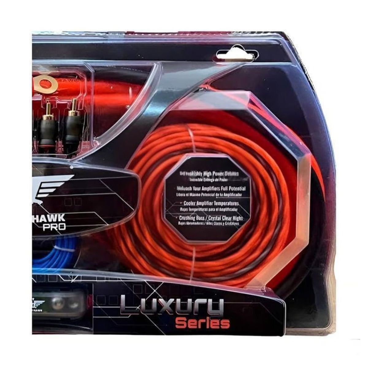 GENERICO - Kit De Cable Para Amplificador - Calibre 4 Black Hawk