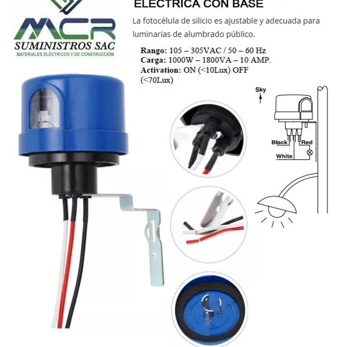 GENERICO - FOTOCELULA  CELULA FOTO ELECTRICA O CONTROLADOR FOTOELECTRICO