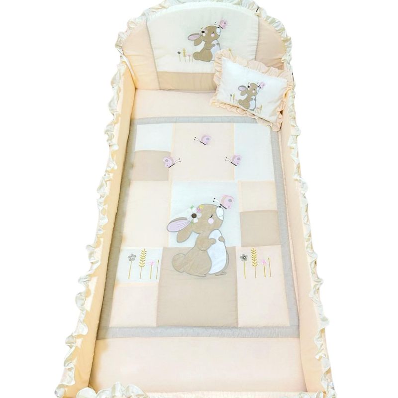 BABY MERINOS - Set de Cuna y Protector Tradición Conejo de Campo - S01