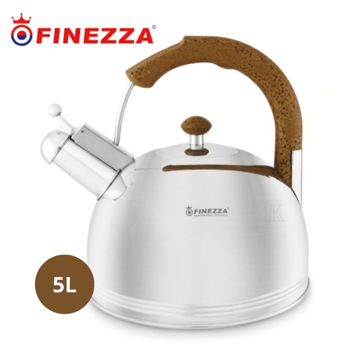 FINEZZA - Tetera de 5 Litros en Acero Inoxidable Finezza