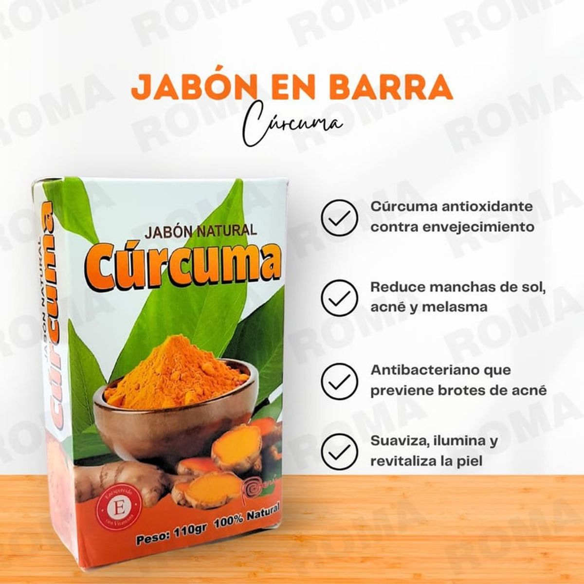 BIOAQUA - 3 JABÓN EN BARRA DE CÚRCUMA 110G Y CREMA ANTI ACNÉ BIOAQUA 30G