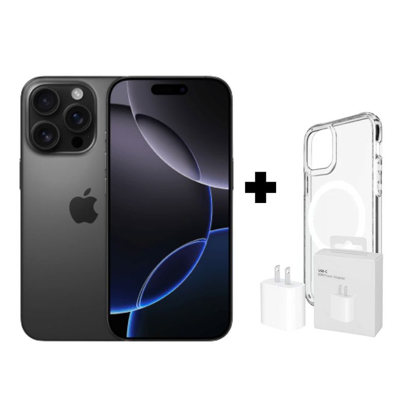 APPLE - IPHONE 16 PRO MAX 256Gb - (ESIM) - NEGRO TITANIUM + MICA PROTECTORA + CASE