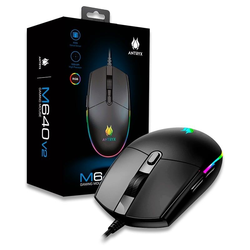 ANTRYX - Mouse Gaming Antryx M640 V2 RGB DPI 7200 Black