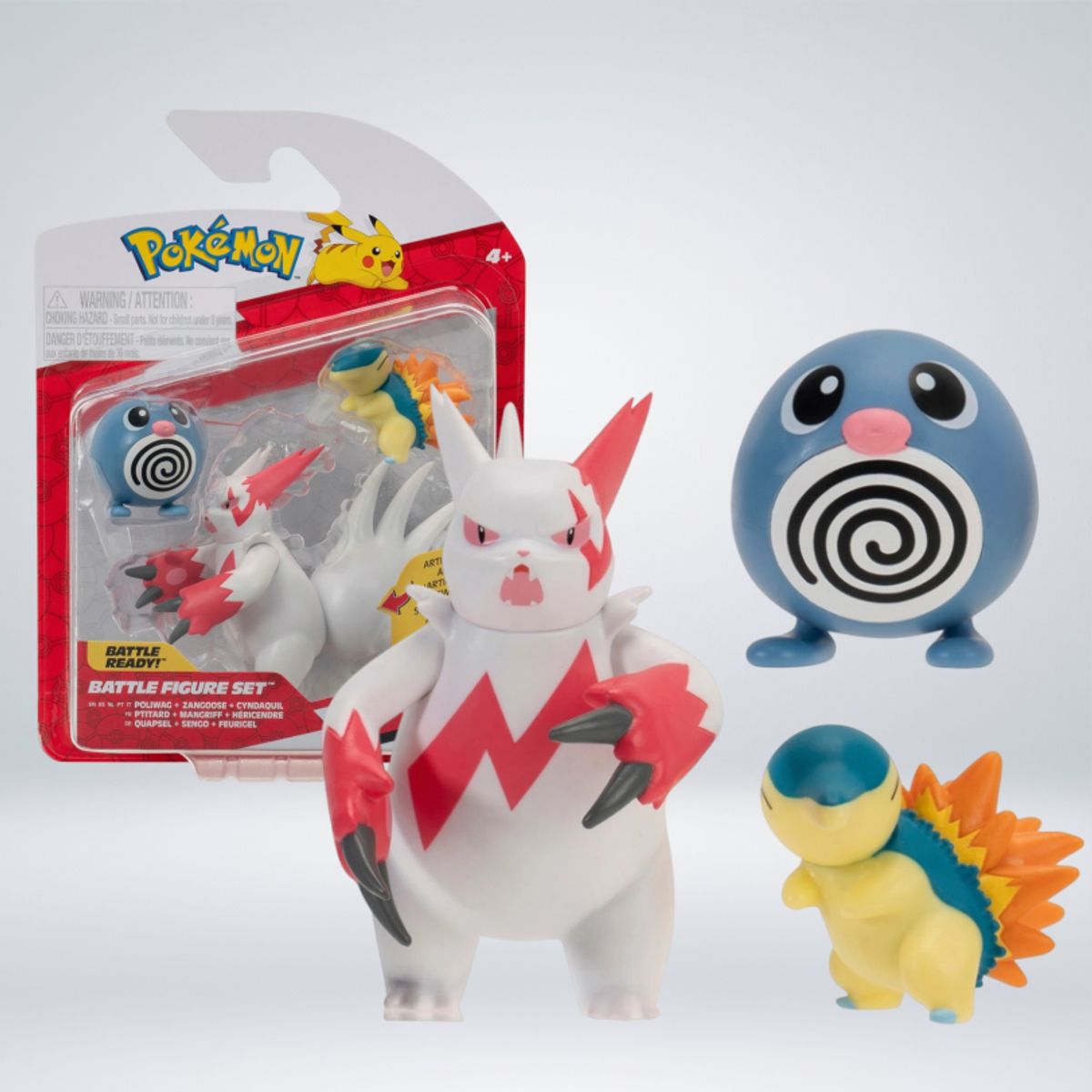 POKEMON - FIGURAS DE POKEMON SET DE POLIWAG - CYNDAQUIL - ZANGOOSE