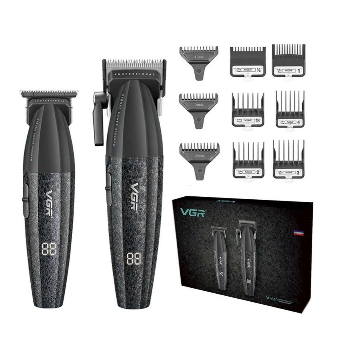 PREMIUM - Maquina Barbería Pro Clipper Trimmer VGR V-640 S2 9000 Rpm