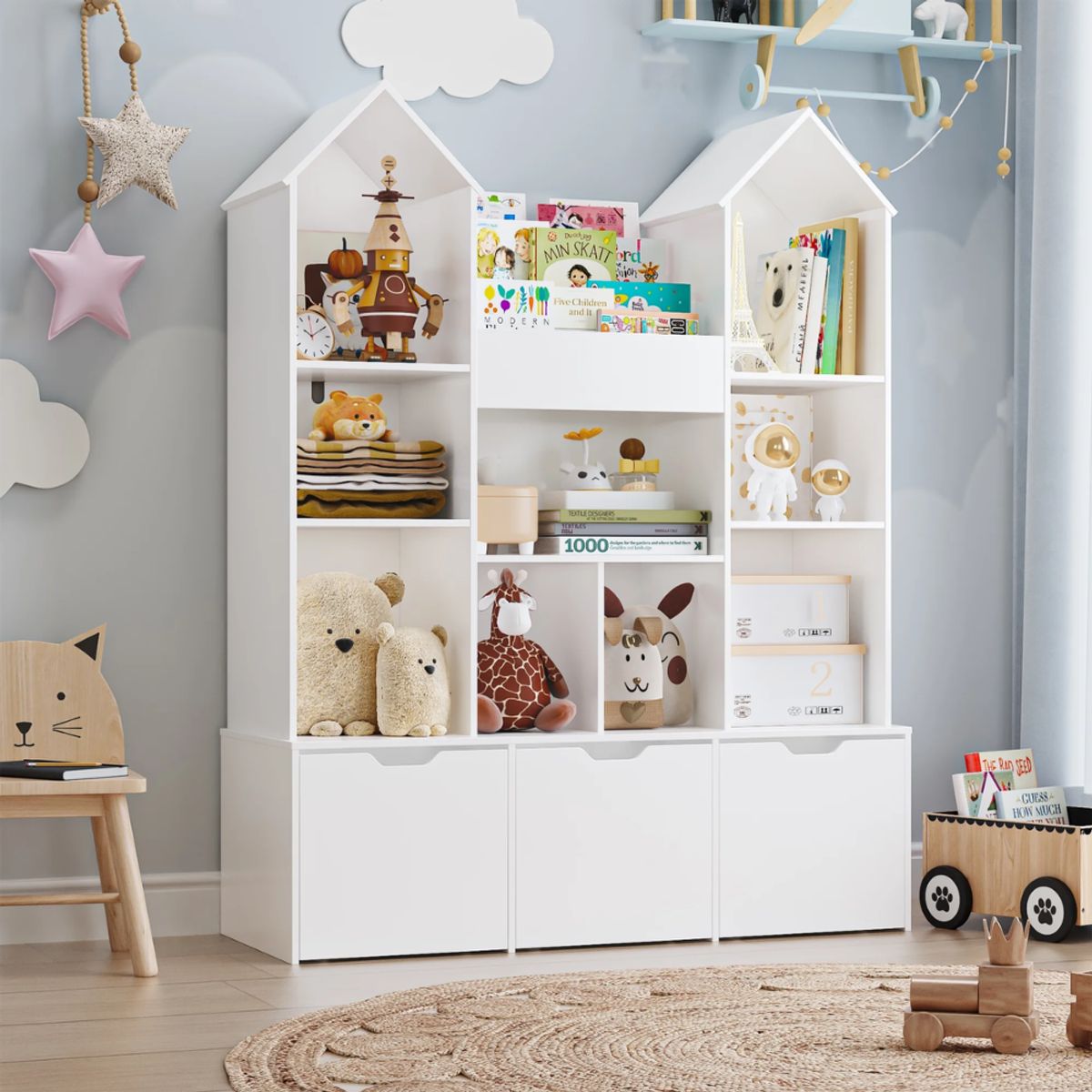GENERICO - Estante Juguetero Librero Infantil Cataleya Blanco Petrox Home