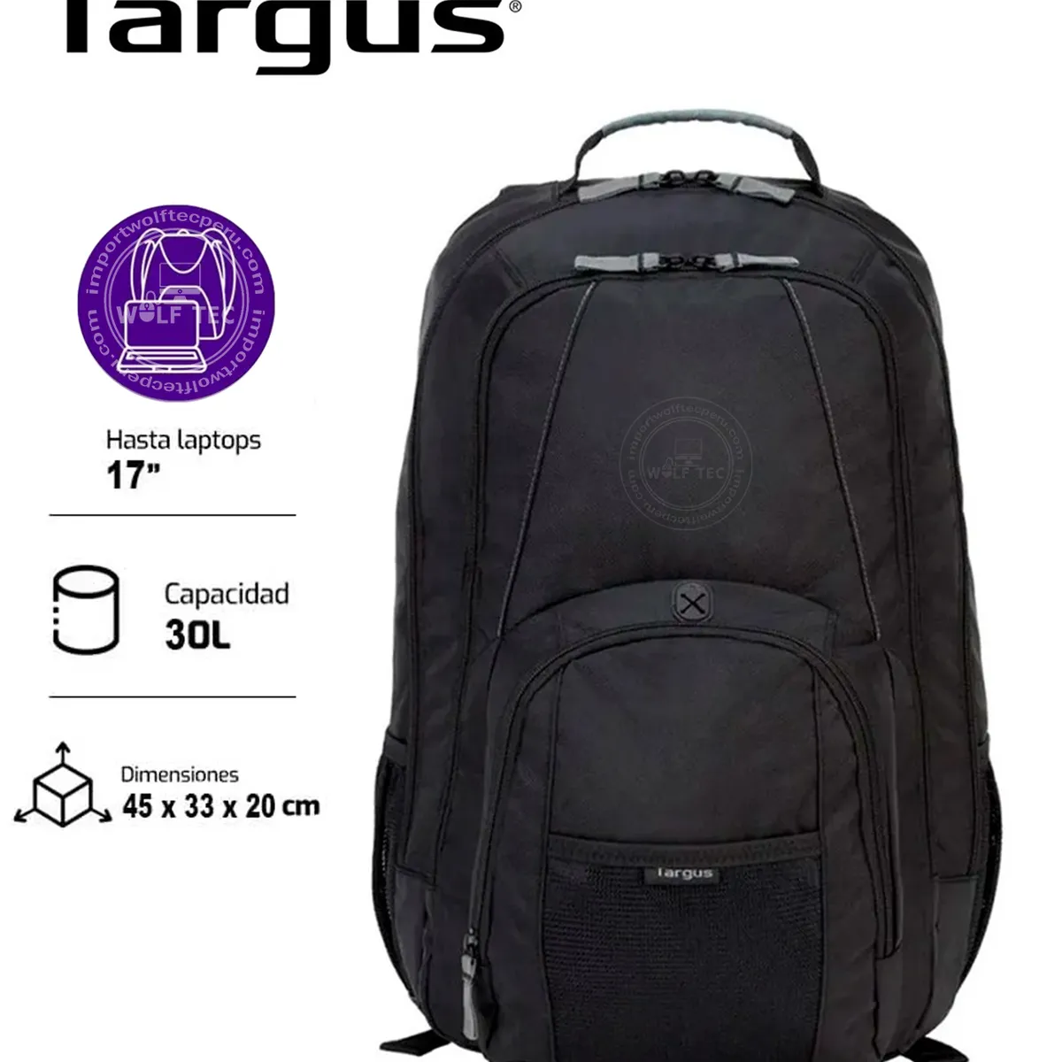 TARGUS - MOCHILA TARGUS GROOVE 17 BLACK