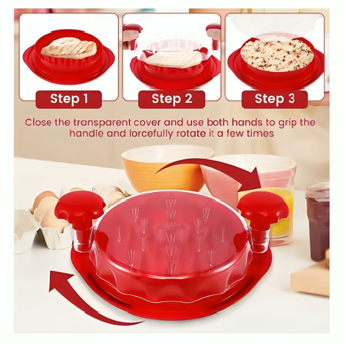 GENERICO - Triturador de Alimentos Carnes para Cocina Deshilachador de Pollo