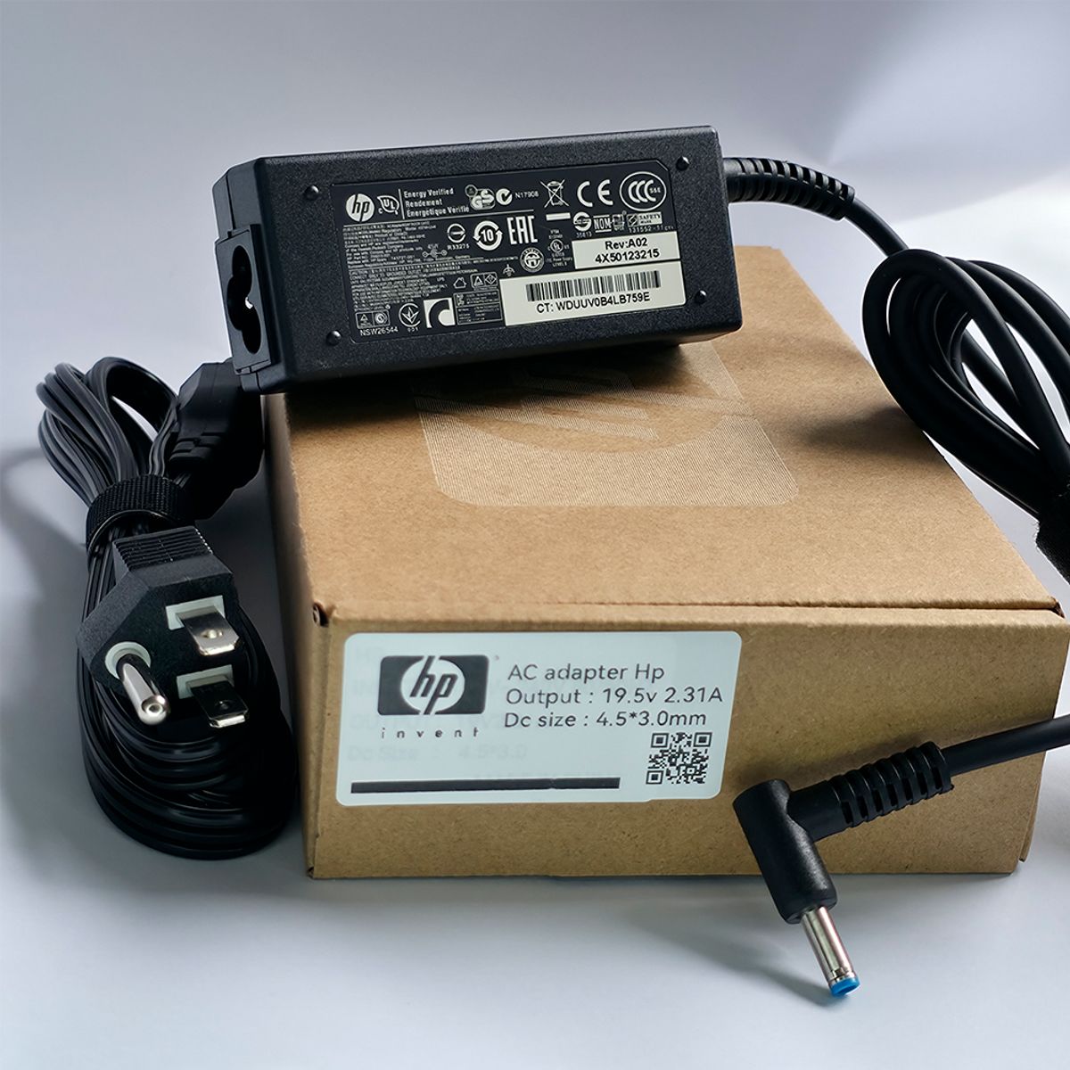 HP - Cargador HP  Punta Azul - 45w  NUEVO ORIGINAL