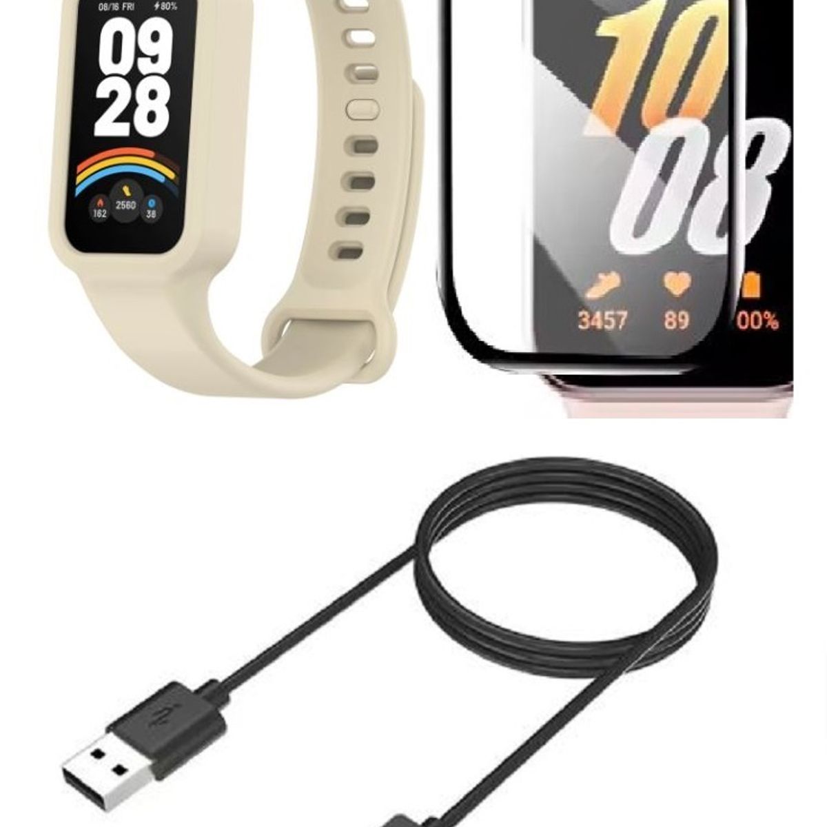 GENERICO - Correa Silicona compatible Mi Smart Xiaomi Band 3, 9 Active