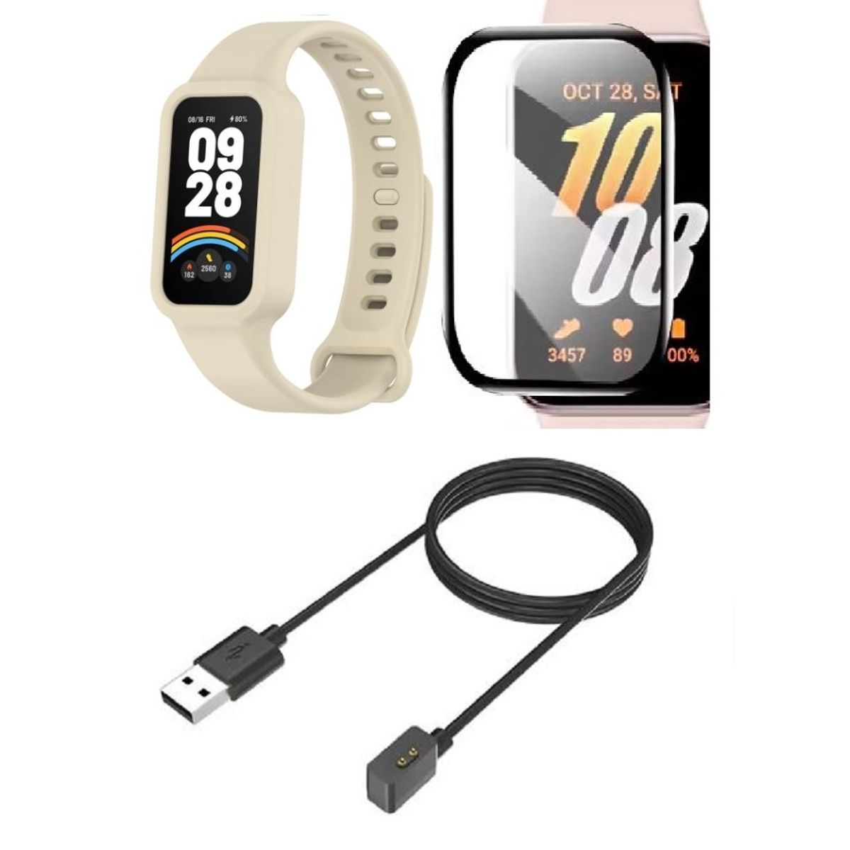 GENERICO - Correa Silicona compatible Mi Smart Xiaomi Band 3, 9 Active