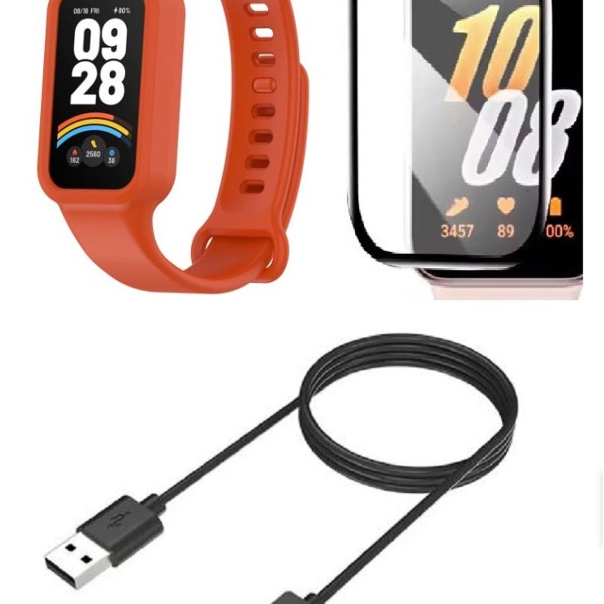 GENERICO - Correa Silicona compatible Mi Smart Xiaomi Band 3, 9 Active