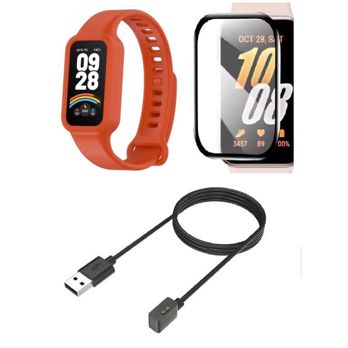 GENERICO - Correa Silicona compatible Mi Smart Xiaomi Band 3, 9 Active