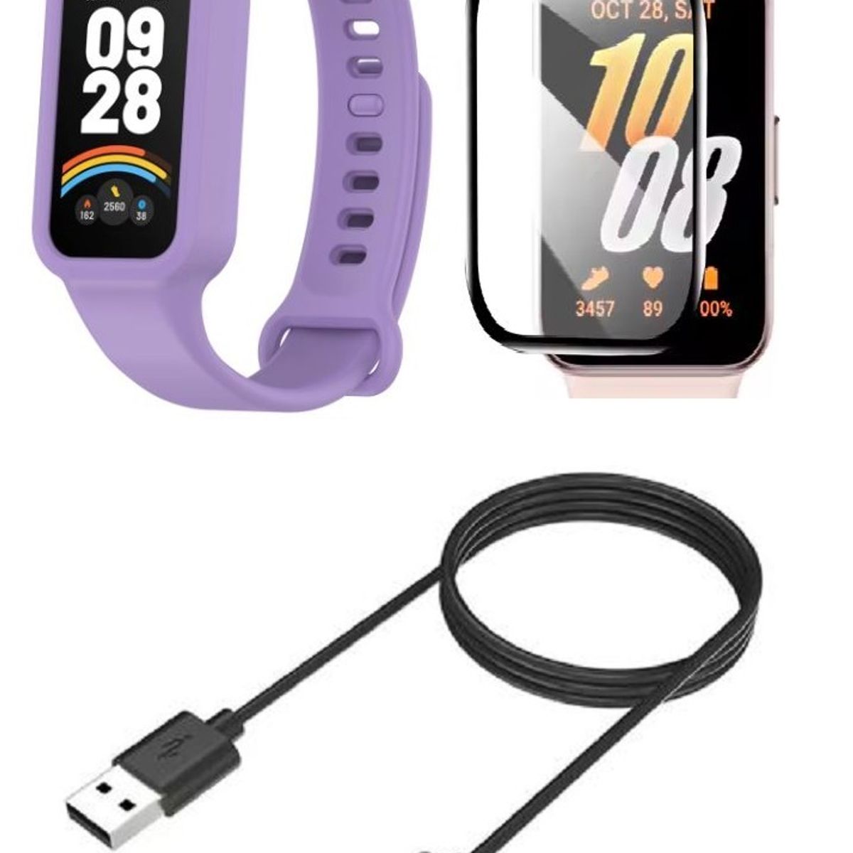GENERICO - Correa Silicona compatible Mi Smart Xiaomi Band 3, 9 Active