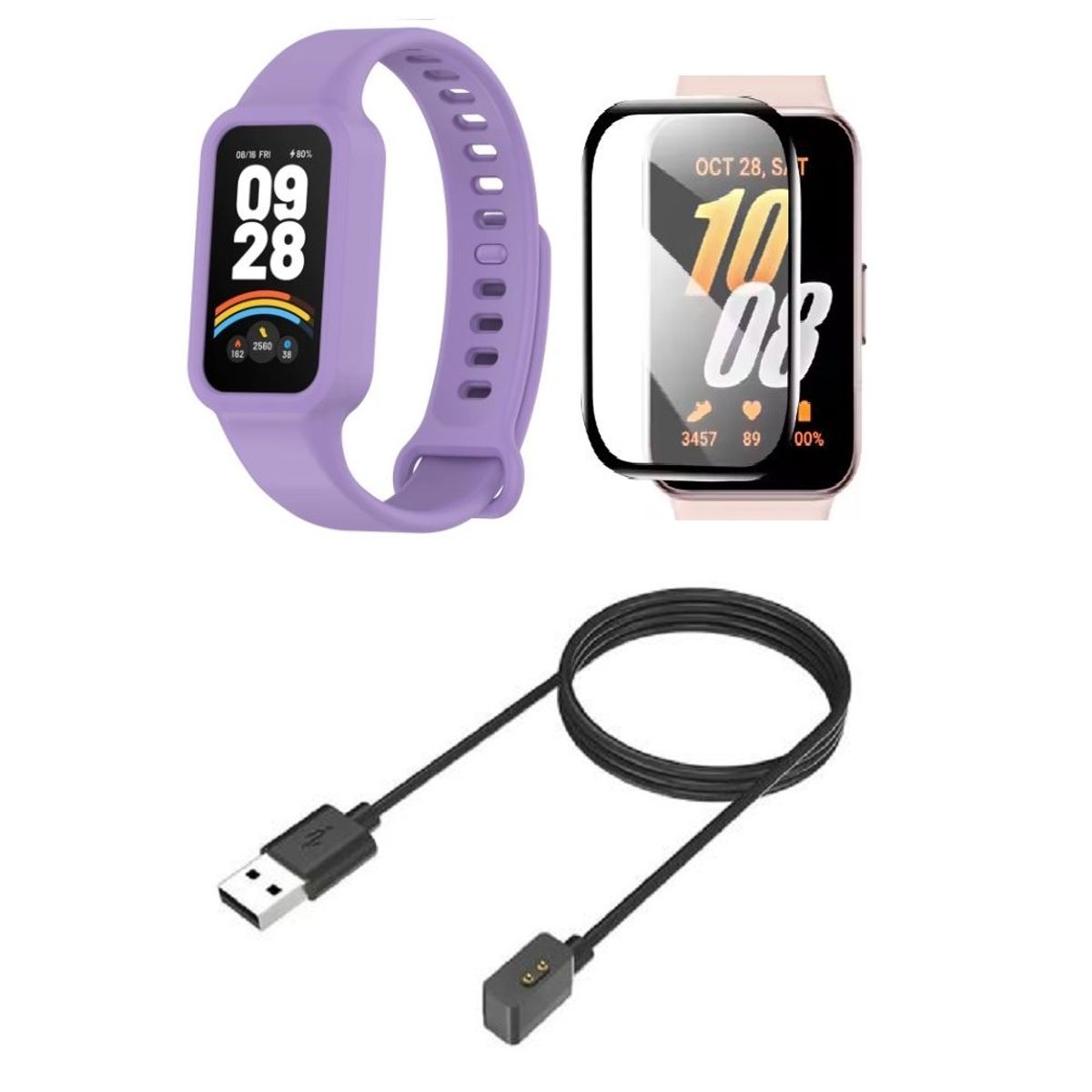 GENERICO - Correa Silicona compatible Mi Smart Xiaomi Band 3, 9 Active