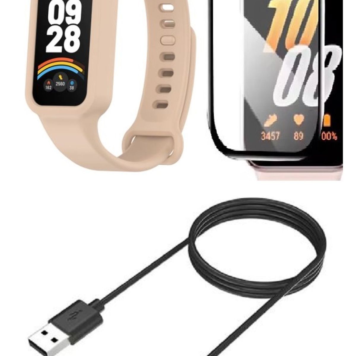 GENERICO - Correa Silicona compatible Mi Smart Xiaomi Band 3, 9 Active