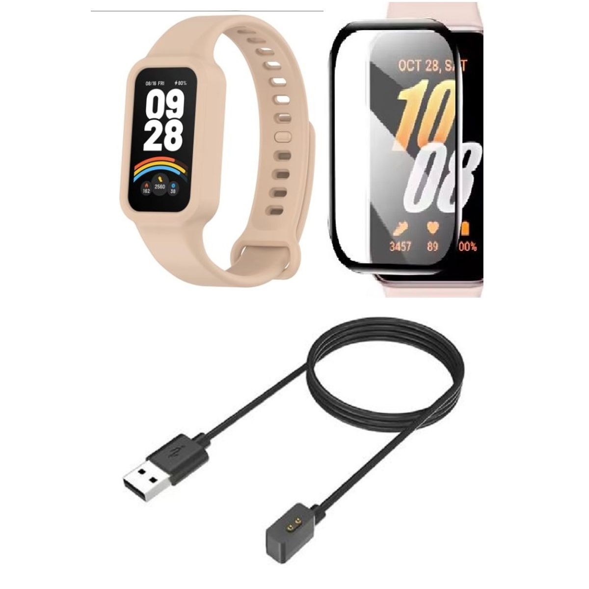 GENERICO - Correa Silicona compatible Mi Smart Xiaomi Band 3, 9 Active