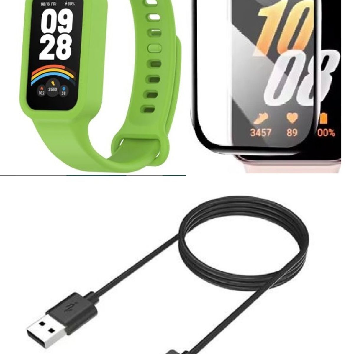 GENERICO - Correa Silicona compatible Mi Smart Xiaomi Band 3, 9 Active