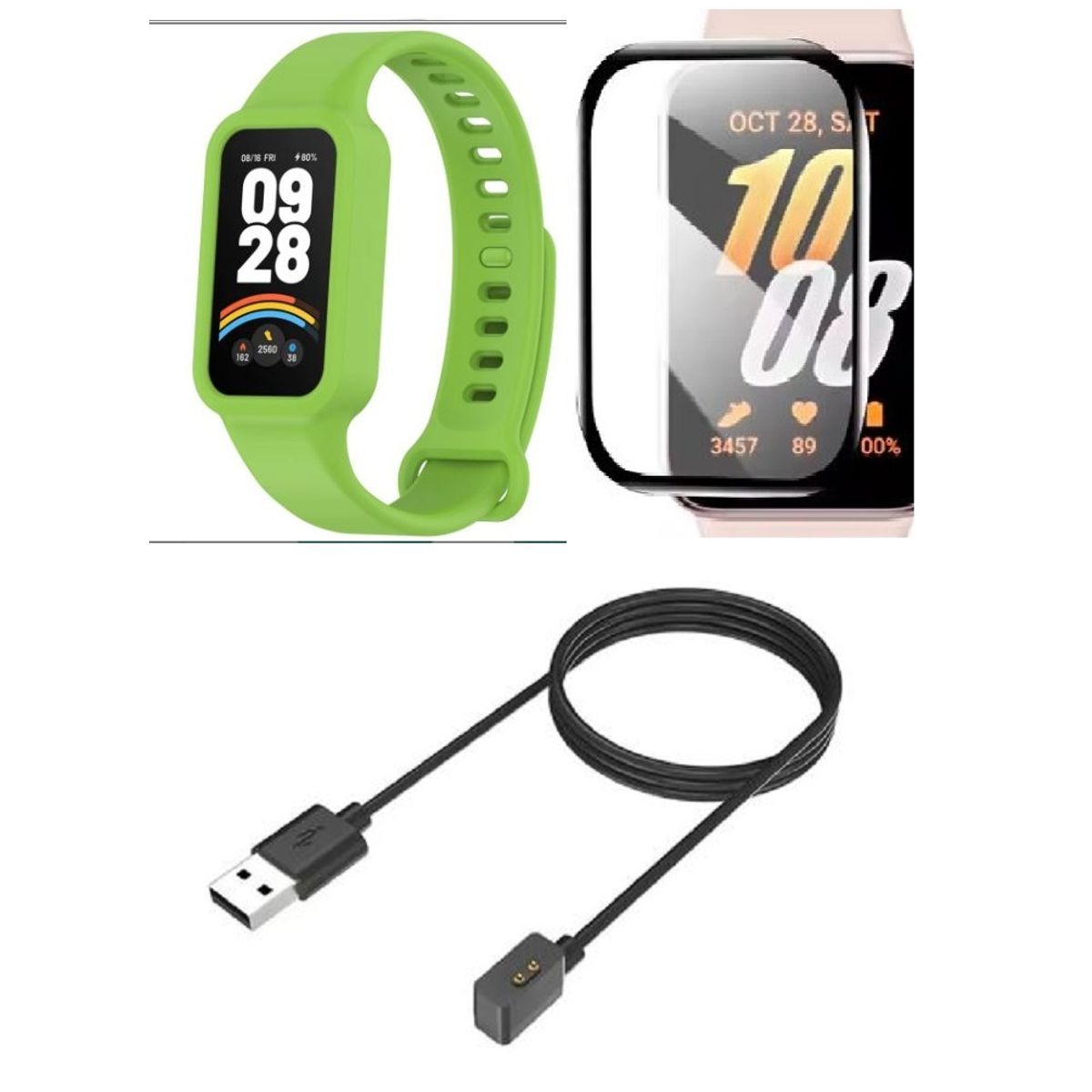 GENERICO - Correa Silicona compatible Mi Smart Xiaomi Band 3, 9 Active