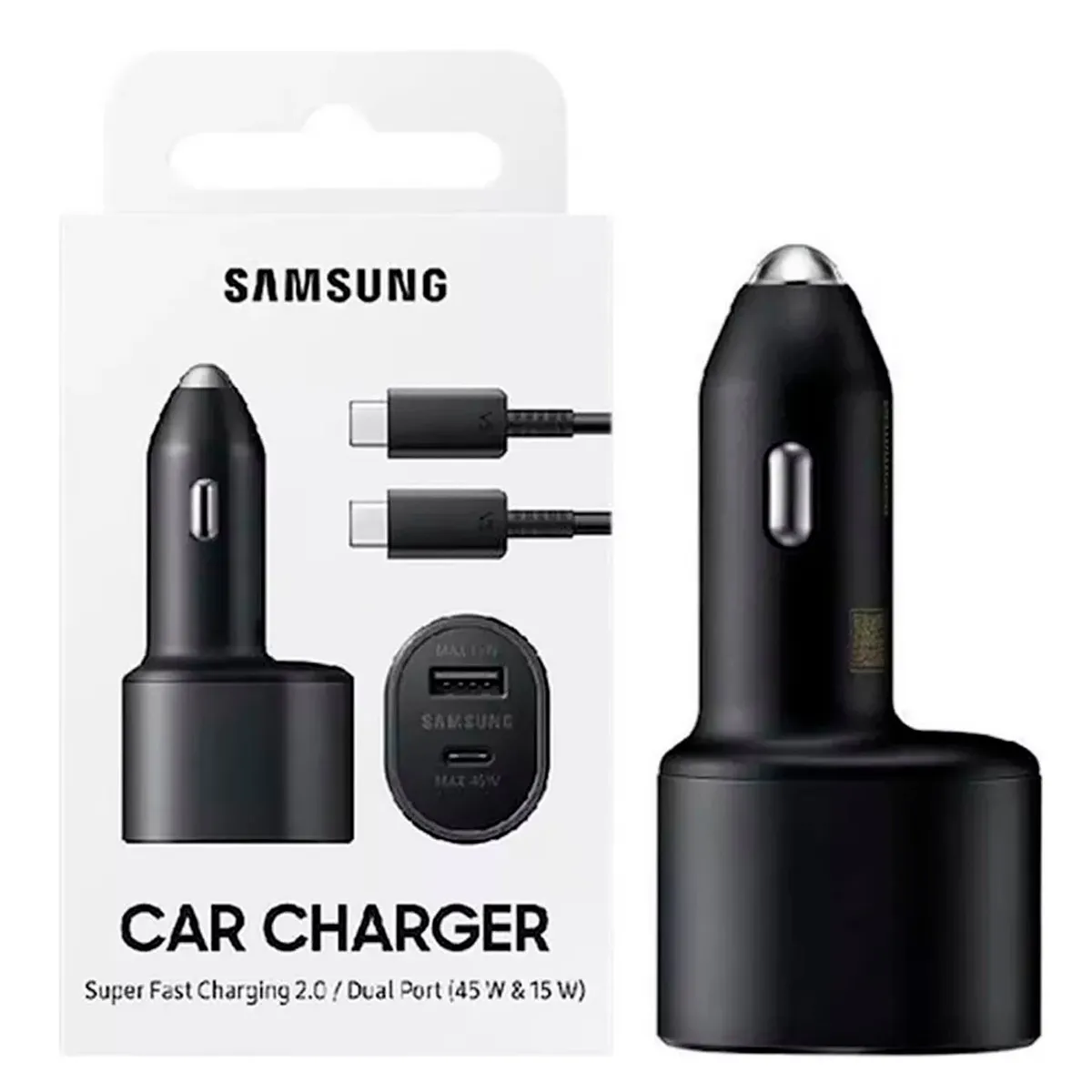 SAMSUNG - Cargador Auto 45W Samsung Súper Fast Charging 2.0 Note, S20, S21, S22