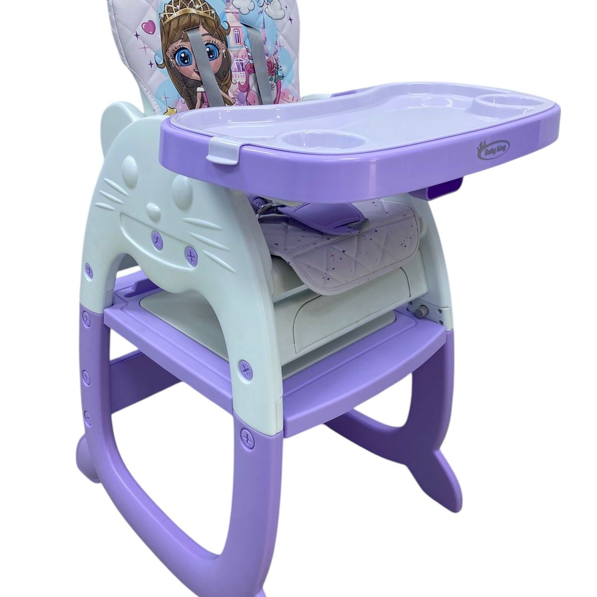 GENERICO - Silla comedor Para Bebé 4en1Escritorio Carpeta Mecedora