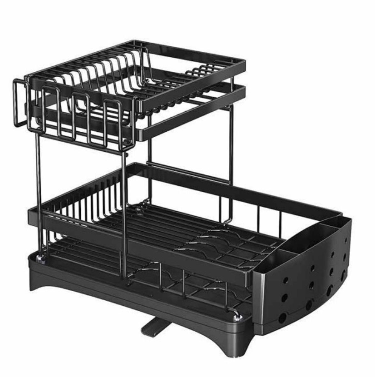 GENERICO - Escurridor de platos 2 niveles con drenaje