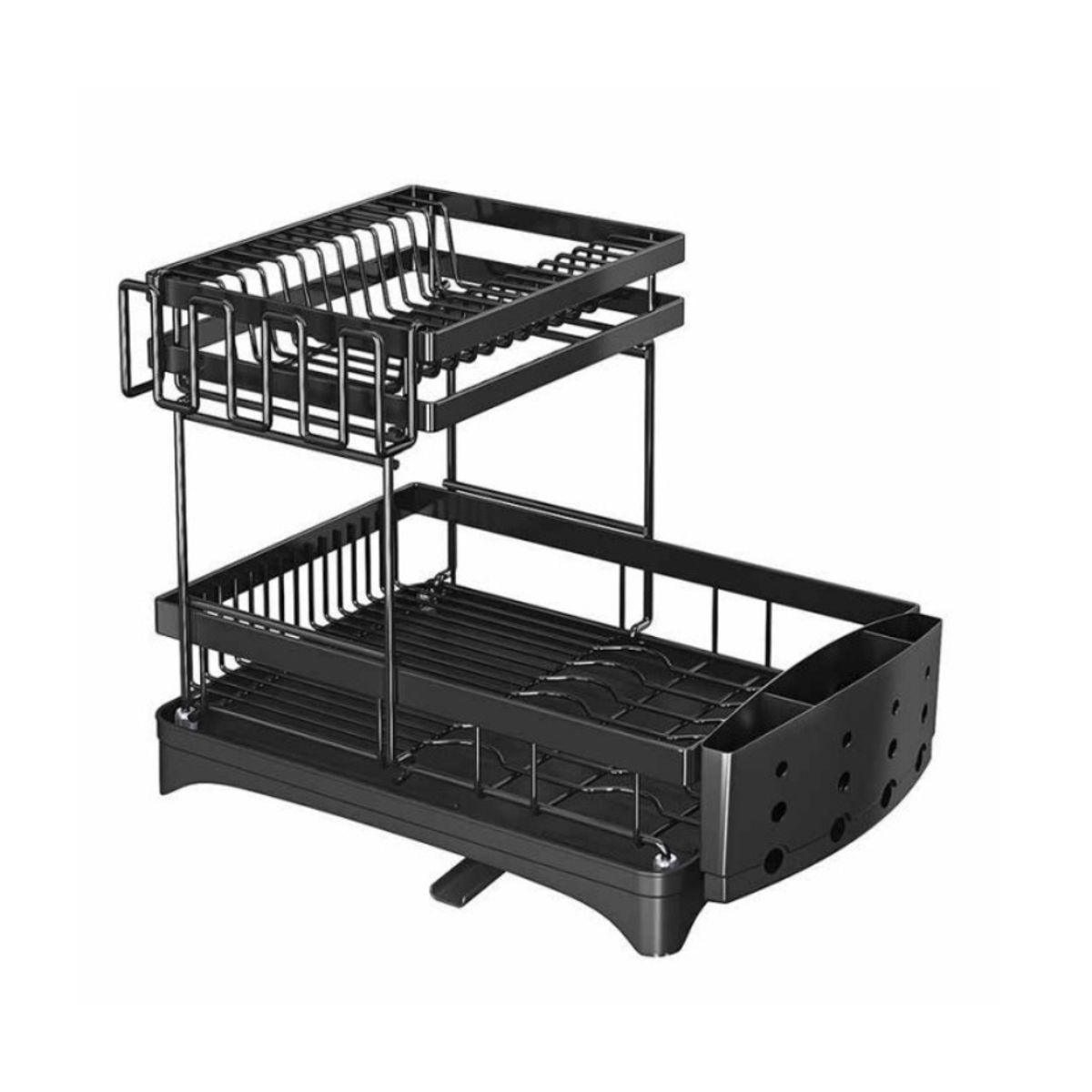 GENERICO - Escurridor de platos 2 niveles con drenaje