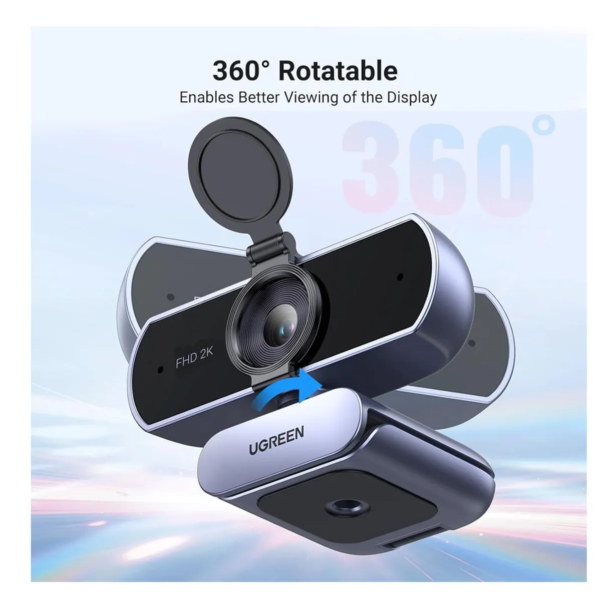 UGREEN - UGREEN Cámara web 2K cámara web Full HD 1080P para PC