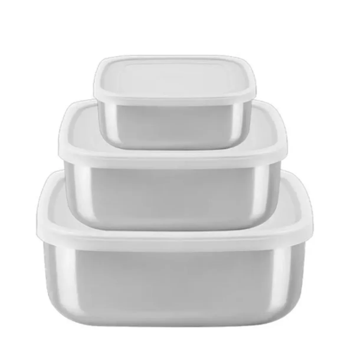 TRAMONTINA - Jgo Taper Cuadrado AI cTapa c3 Pzas Freezinox