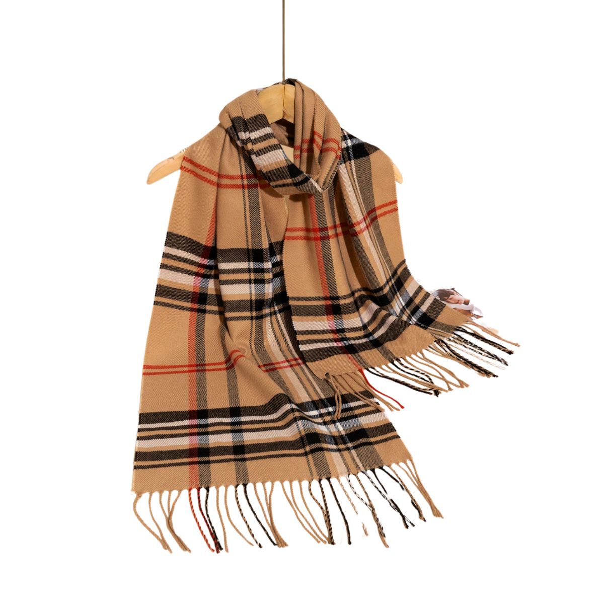 KAST PE - Bufanda Cozy Chalina a Cuadros Unisex Chocolate