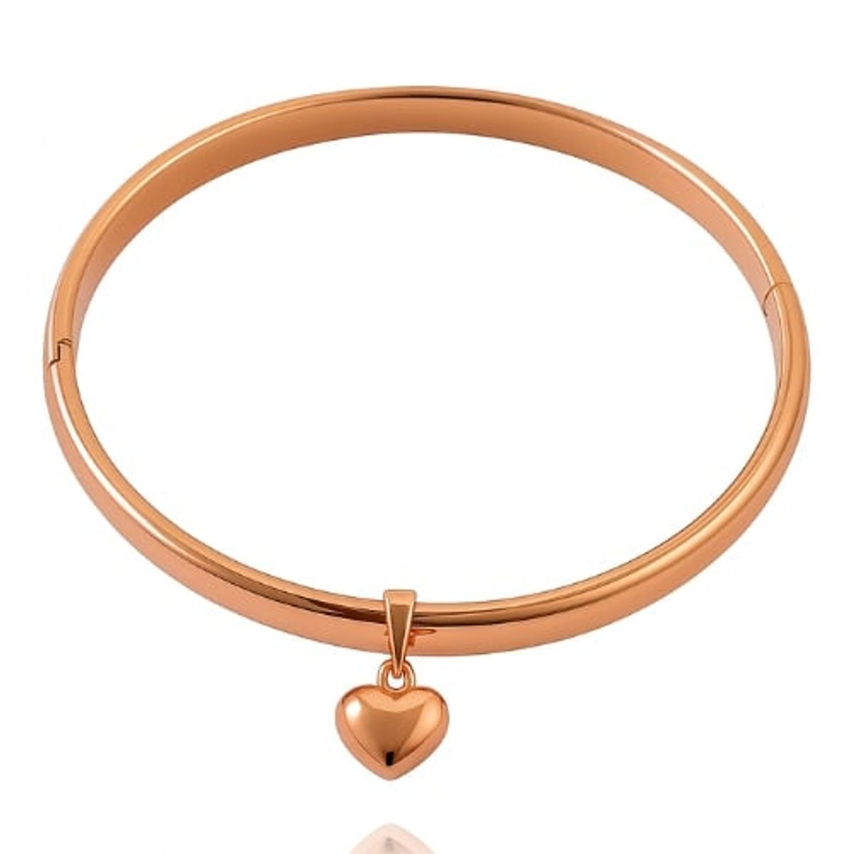 GENERICO - Puñera con corazón bañado en oro 18 k - Oro rosa - Mujer