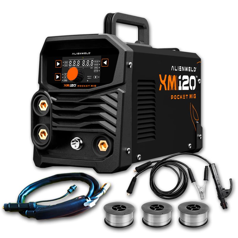 ALIENWELD - Soldadora Inversora Mig Flux 120A Alienweld + 3kg Alambre Flux
