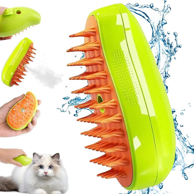 ROSH - Cepillo Peine  para Gatos y Perros a Vapor 3 en 1 Recargable