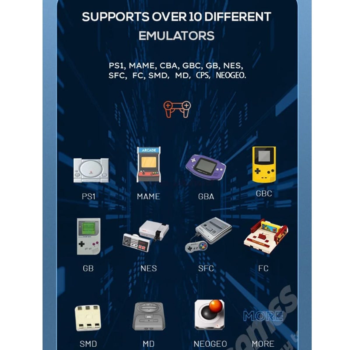 OVOTOUMI - Consola de videojuegos Protect X de pulgadas videoconsola portátil