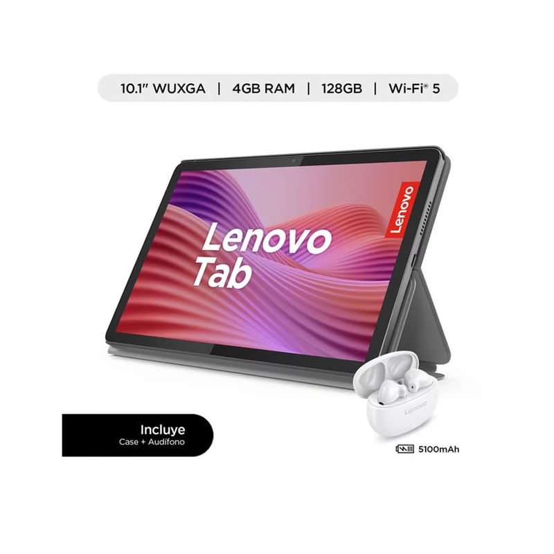 LENOVO - Tablet Lenovo M10 4gb+128gb Con Case + Lenovo E310 Earbuds