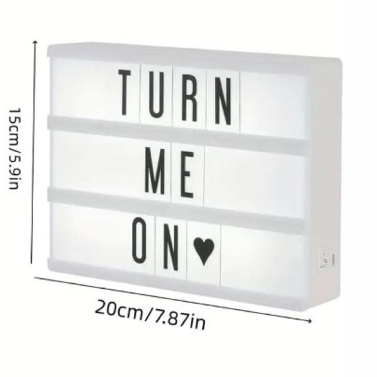 GENERICO - Pizarra Led con Letras Negras  Intercambiables A1