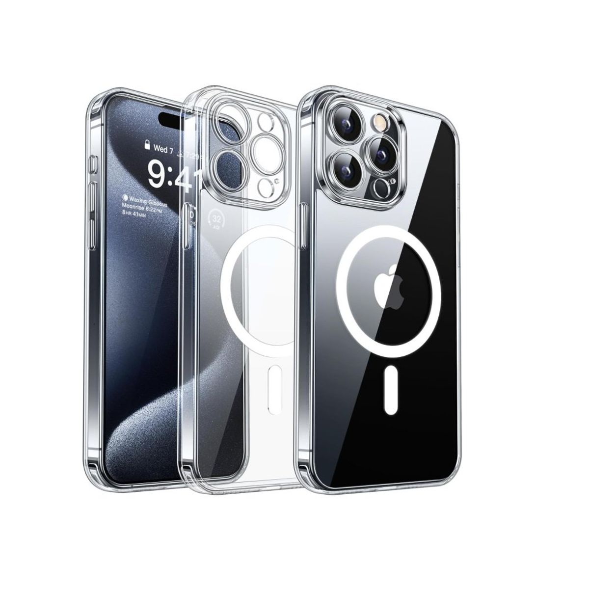 PREMIUM - Funda Transparente Case Magnético con MagSafe IPhone 15 Pro Max