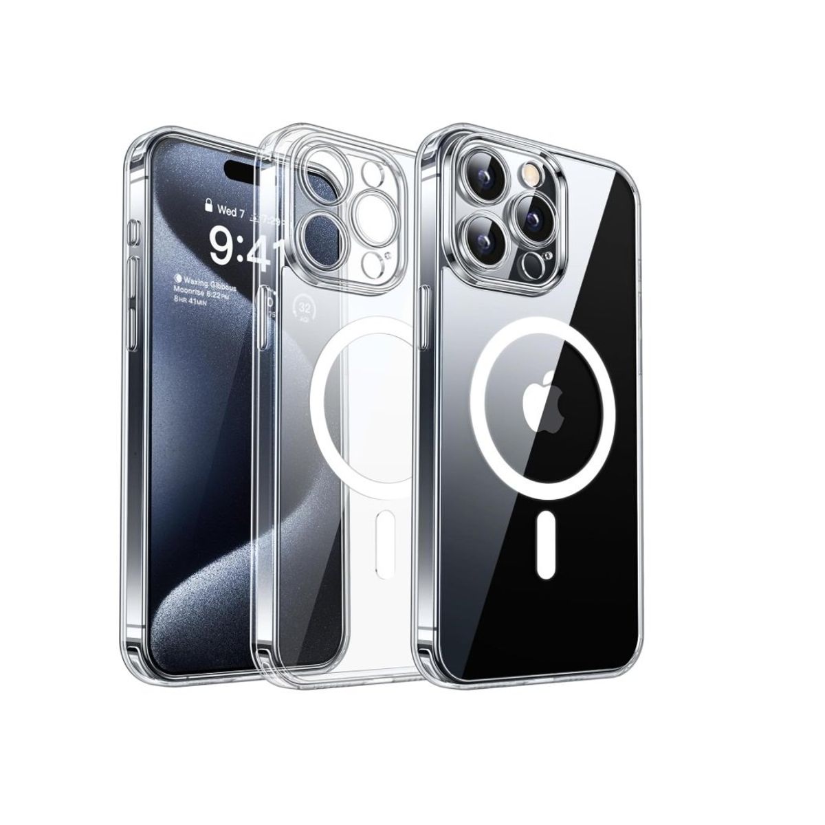 PREMIUM - Funda Transparente Case Magnético con MagSafe IPhone 15 Pro Max