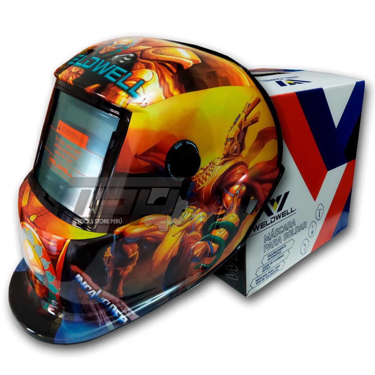 GENERICO - Máscara Fotosensible WELDWELL 2 Sensores Mod Inti