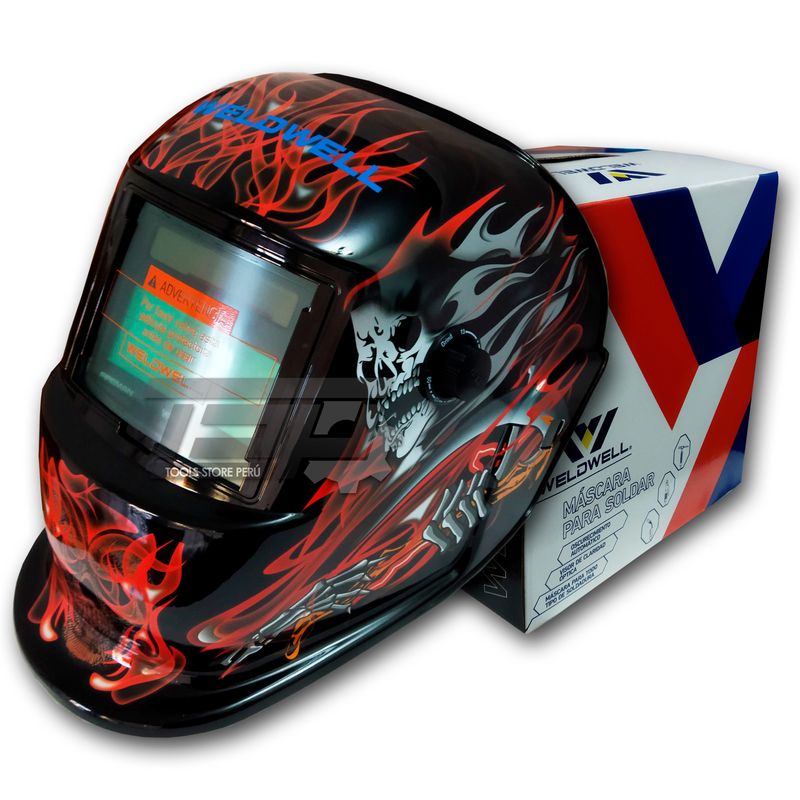 GENERICO - Máscara Fotosensible WELDWELL 2 Sensores Mod Fireman